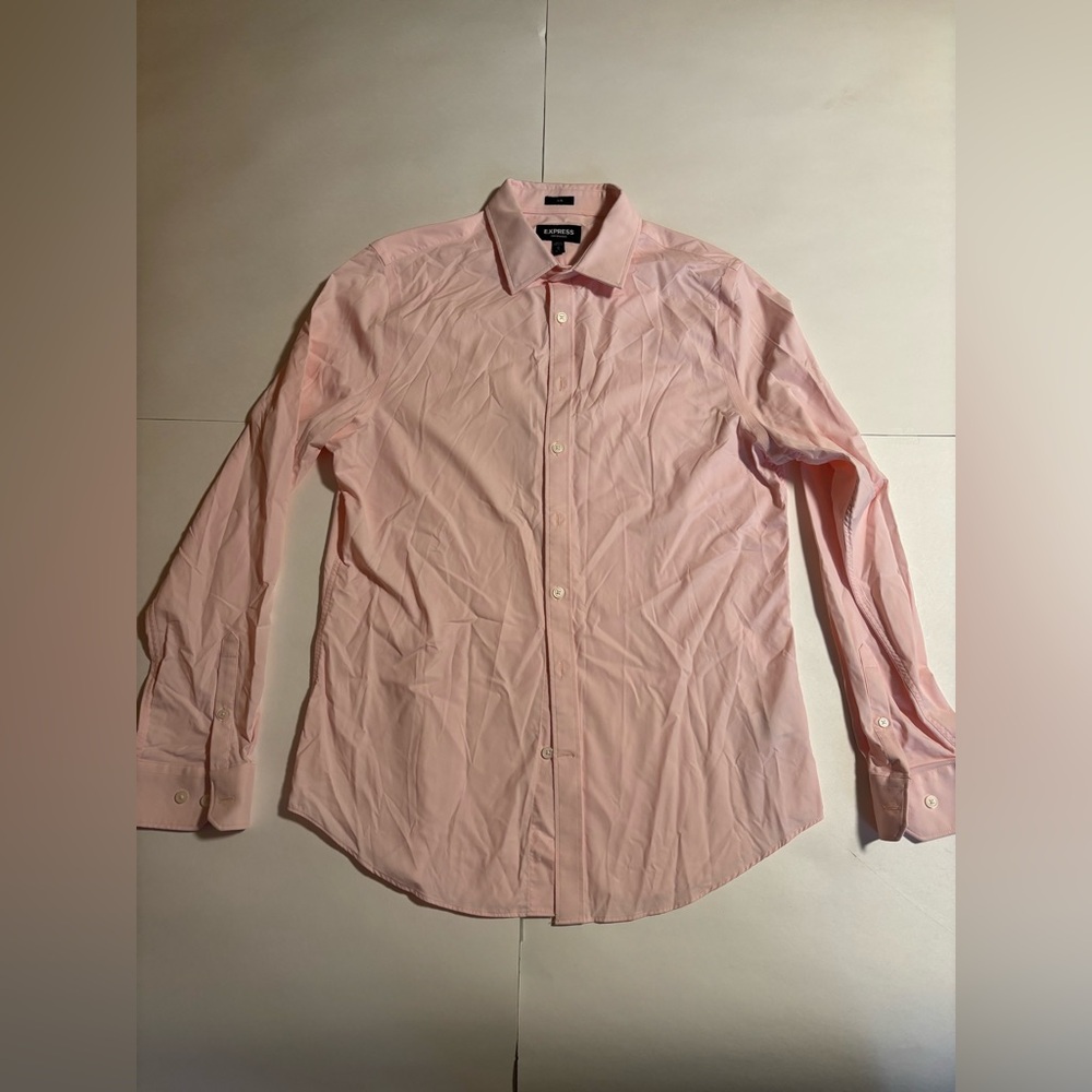 Express NWOT Performance Dress Shirt Slim Pink Medium